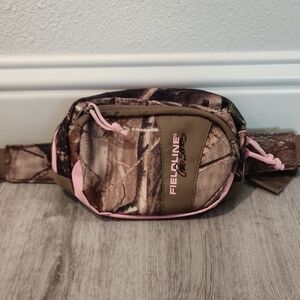 Women's Camouflage Mini Bag - Pink and Brown